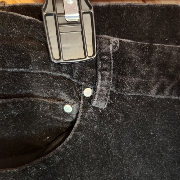 Christopher & Banks black velvet pants size 6 - Picture 8 of 16